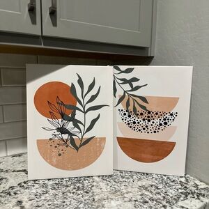 Abstract Botanical Canvas Art Set